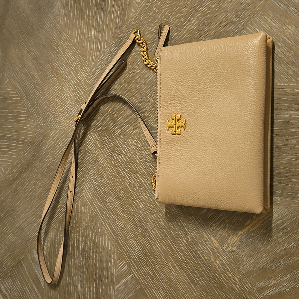 EUC Tory Burch Crossbody-Brown Everly Mini Top Zip